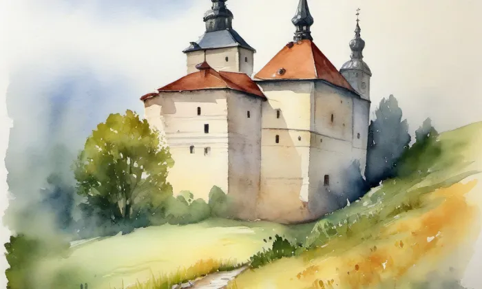 Rabštejn – akvarel