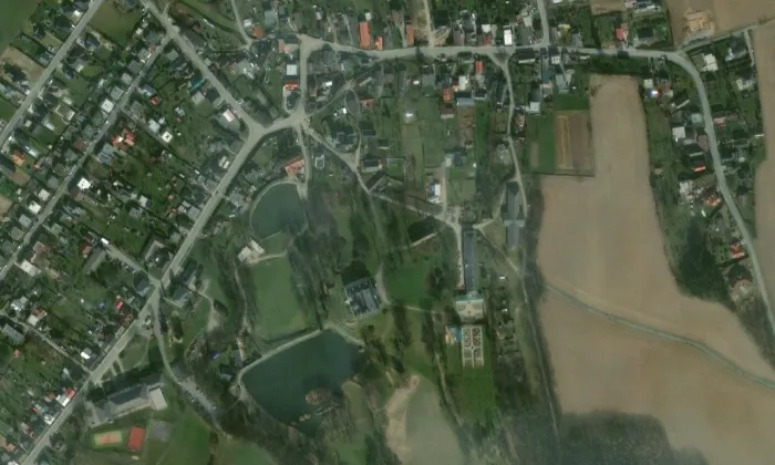 Raduň – letecký pohled