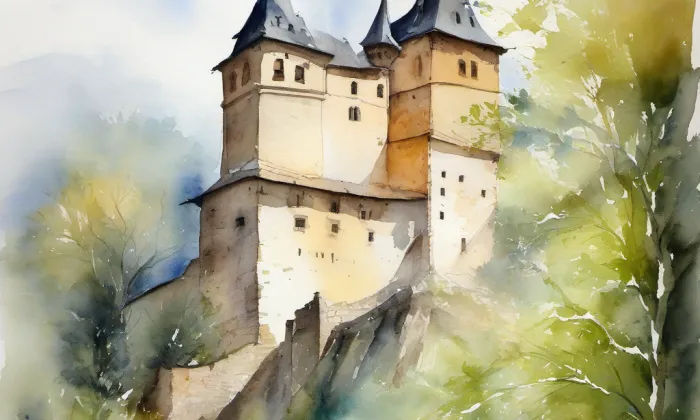 Raduň – akvarel