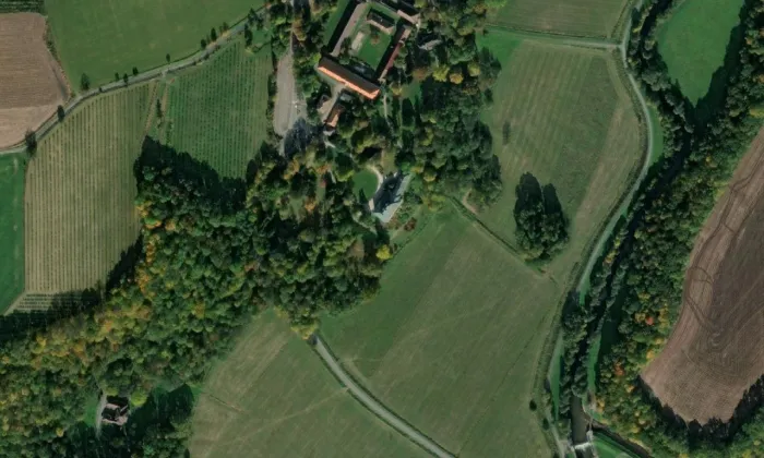 Ratibořice – letecký pohled