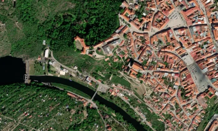 Rotunda svaté Kateřiny (Znojmo) – letecký pohled