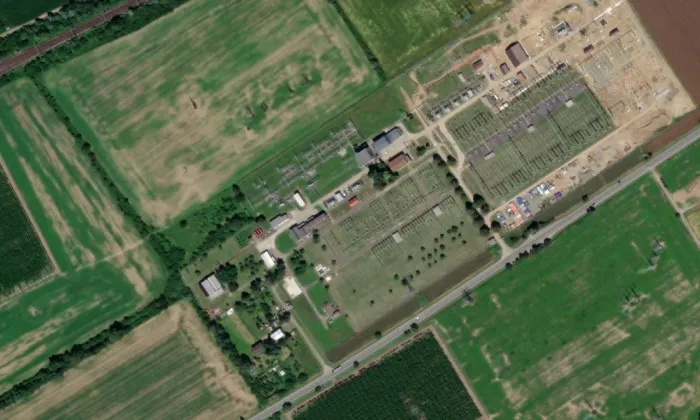 Rozvodna Prosenice – letecký pohled