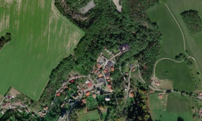 Rychmburk – letecký pohled