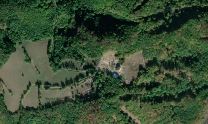Skrytín – letecký pohled