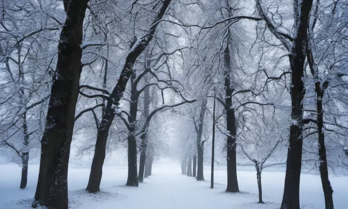 Smetanovy sady (Olomouc) – winter
