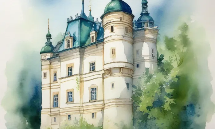 Soběsuky – akvarel