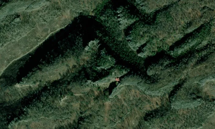 Sokolí hnízdo – letecký pohled
