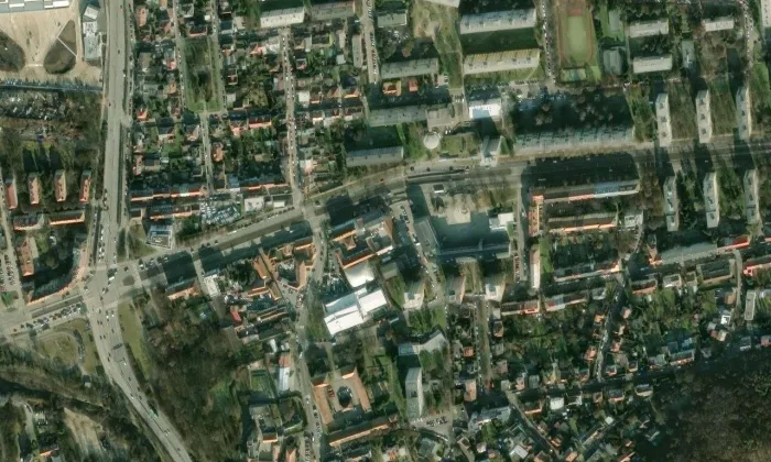 Soustružnická – letecký pohled