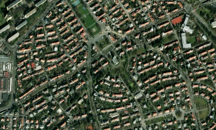 Spořilov – letecký pohled