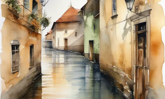 Spořilov – akvarel