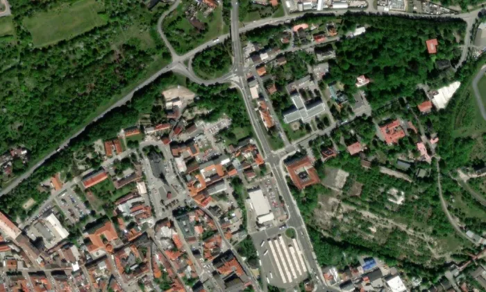 Společenský dům Poldi SONP – letecký pohled