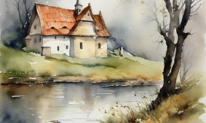Staré Město – akvarel