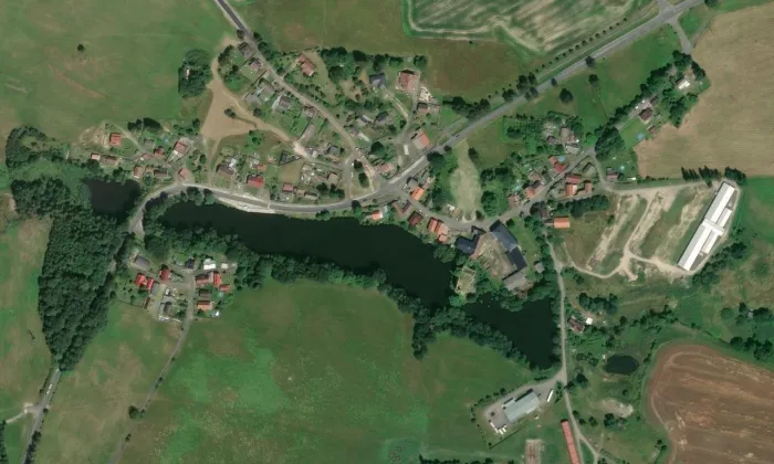 Starý Rybník – letecký pohled
