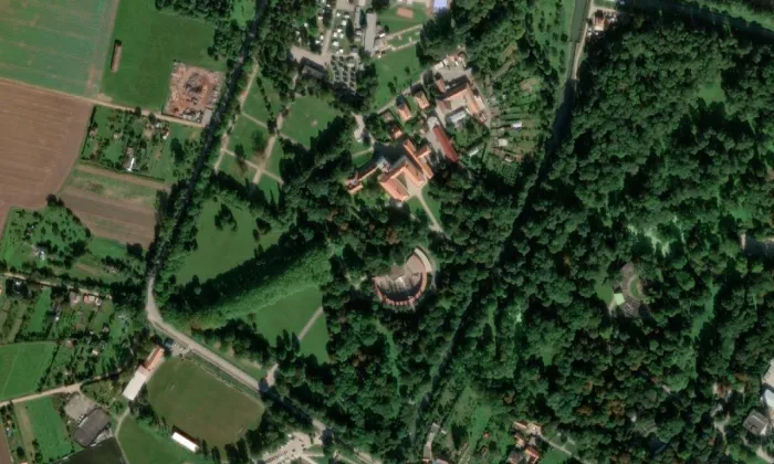 Strážnice – letecký pohled