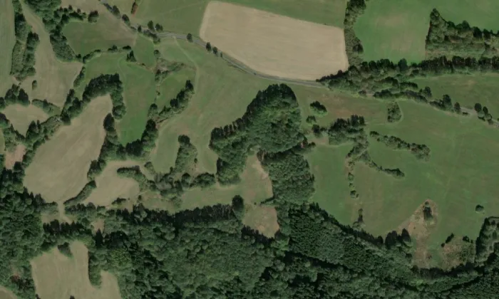 Strašná skála – letecký pohled