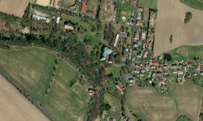 Stružná – letecký pohled