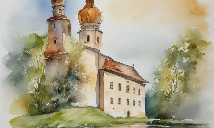 Svatováclavská koruna – akvarel