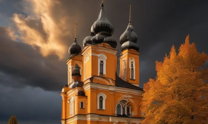 synagoga v Jevíčku – autumn