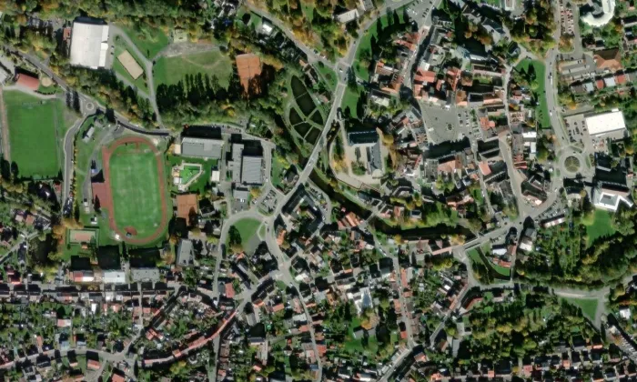 Tachov – letecký pohled