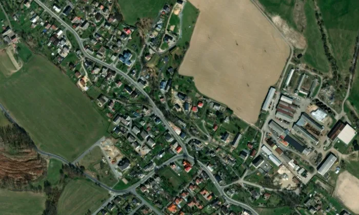 Temenice – letecký pohled