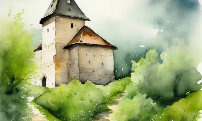 Temenice – akvarel