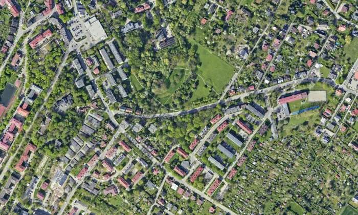Trasa Spacerowa Rezerwatów – letecký pohled