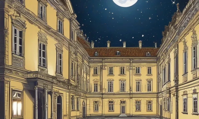 Trauttmannsdorfský palác na Starém Městě – noc