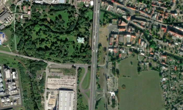 Trmice – letecký pohled