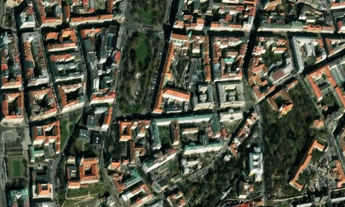 U Nemocnice – letecký pohled