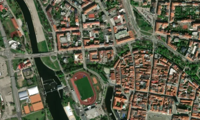 U Zelené ratolesti – letecký pohled