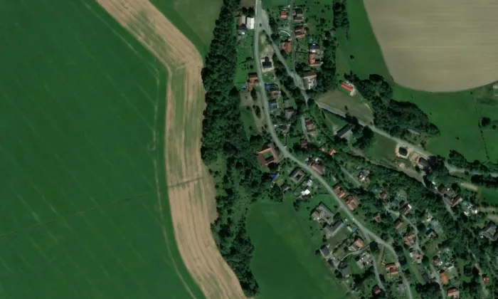Usedlost čp. 171 – letecký pohled