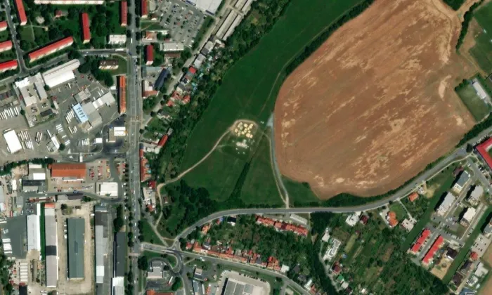 Výšina sv. Metoděje – letecký pohled