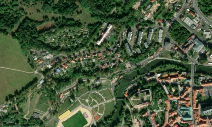 Václavský hrad – letecký pohled