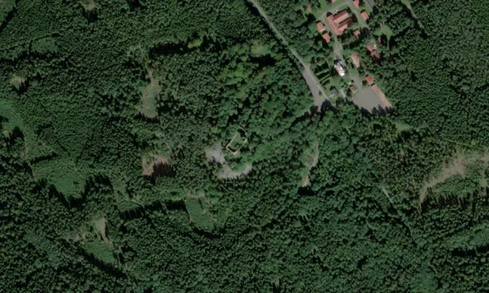 Valdek – letecký pohled