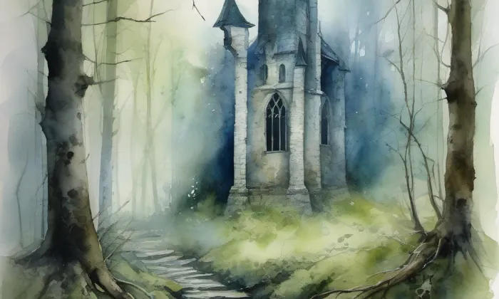 Velký Bor – akvarel