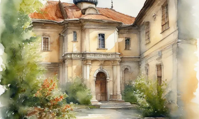 Velkopřevorský palác – akvarel