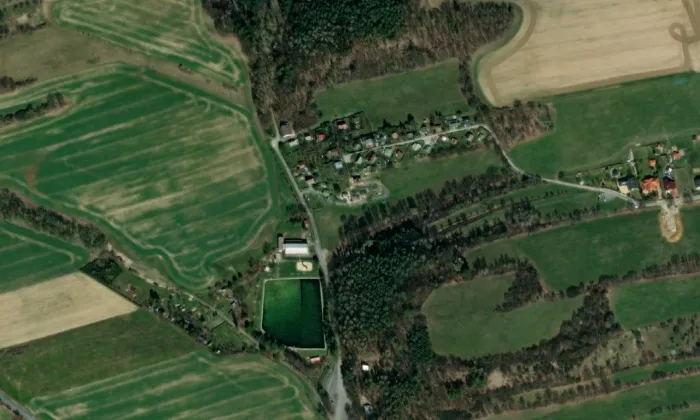 Vlčí důl (Bludov) – letecký pohled