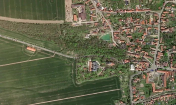 Vraný – letecký pohled