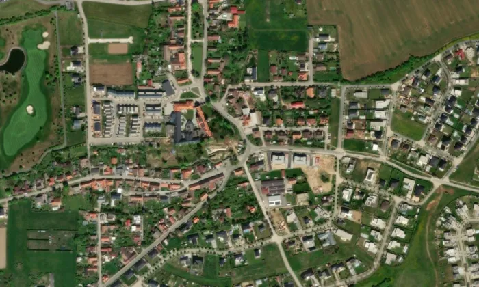 Vysoký Újezd – letecký pohled