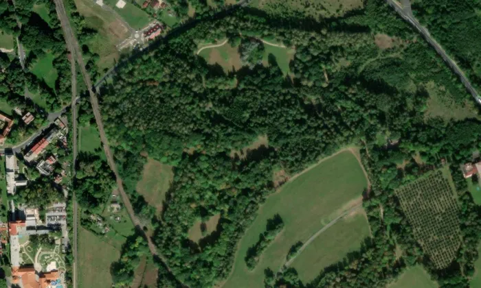 Wiedermannův park – letecký pohled