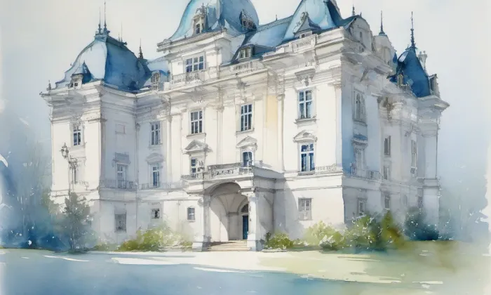 Windischgrätzovský palác – akvarel