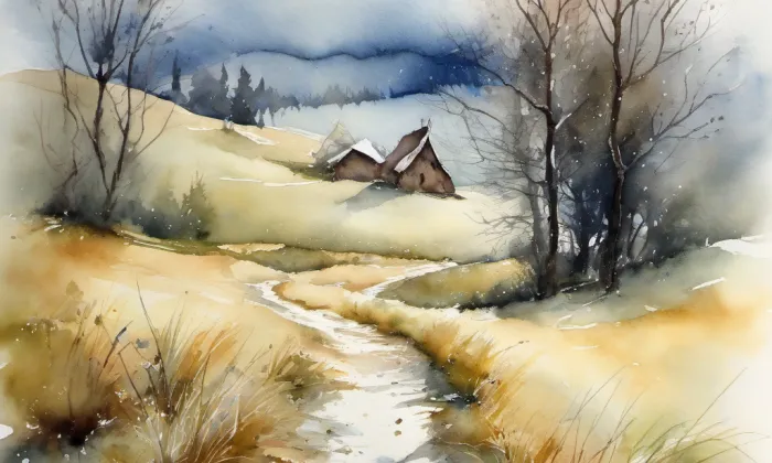 Zámeček Pachtů z Rájova – akvarel