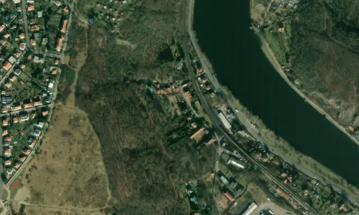 zámeček Sedlec – letecký pohled