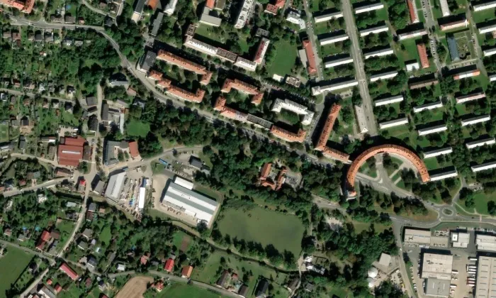 Zámecký park – letecký pohled