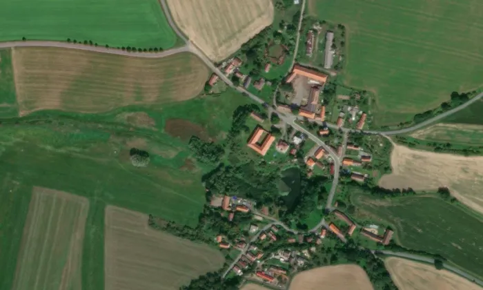zámek Čečovice – letecký pohled