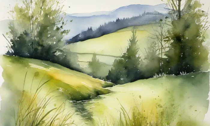 Zámek Šilheřovice – akvarel