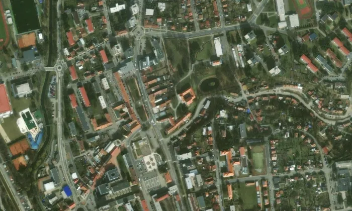 zámek Blansko – letecký pohled