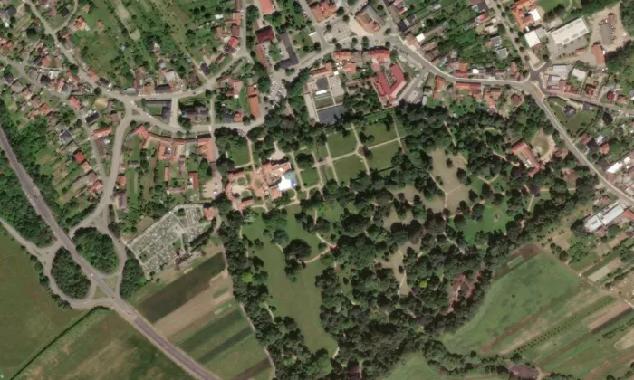 zámek Buchlovice – letecký pohled