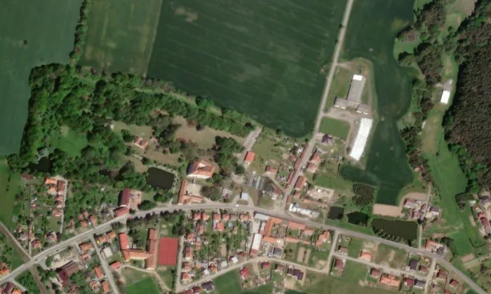zámek Budišov – letecký pohled