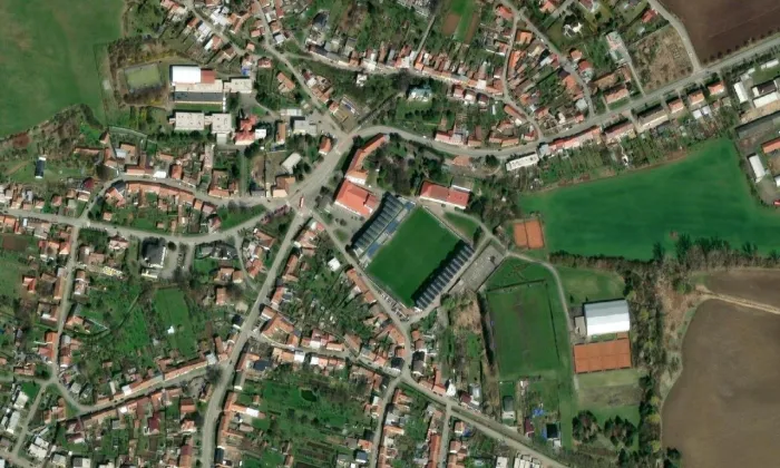 zámek Drnovice – letecký pohled